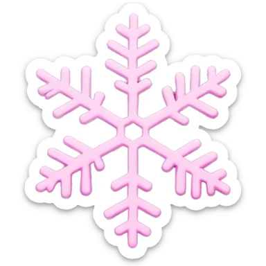 Pink snowflake sticker