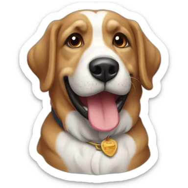 Perro pastor alemán, expresión feliz sticker