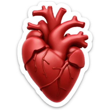 black anatomical heart with red wildflowers sticker