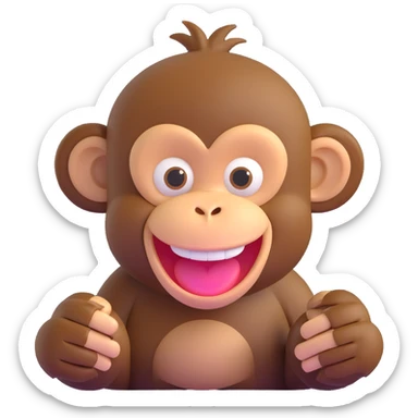 Monkey laugh  sticker