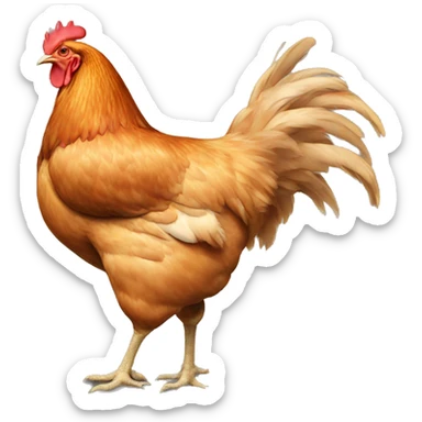 Chicken butt sticker