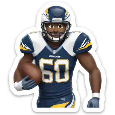 Chargers football player  sticker