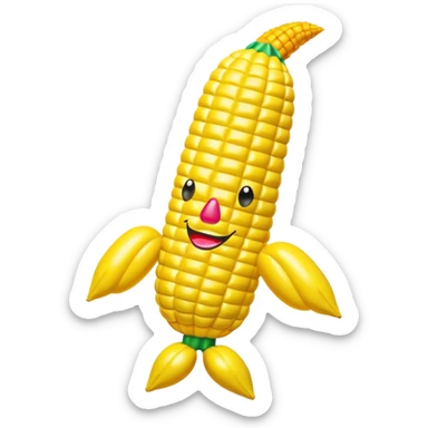 jeff koons inflatable corn pinata sticker