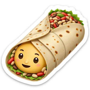 Bean burrito sticker
