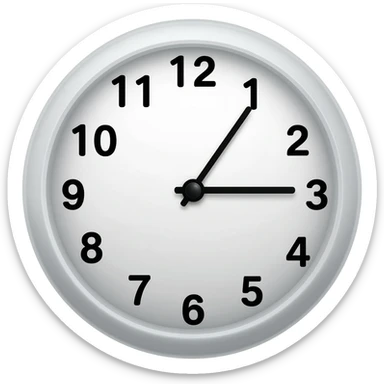 clock just with numbers sticker