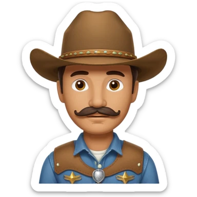 Cara de un vaquero guapo sticker
