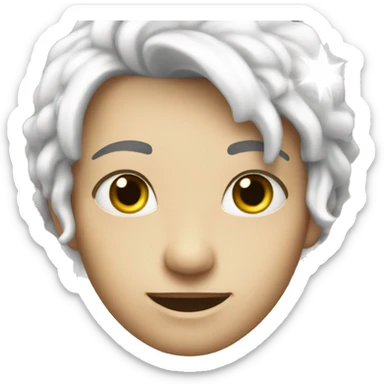 White sparkles sticker