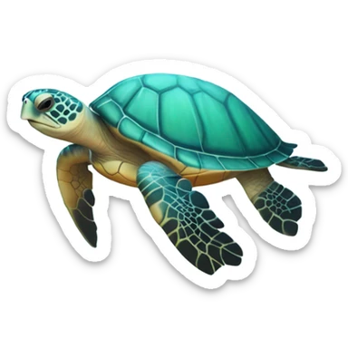 Pastel sea turtle sticker