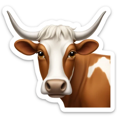 texas longhorn cow sticker