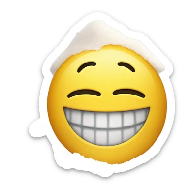 Smiley face with pile of salt sticker