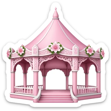 pink wedding pavillion sticker