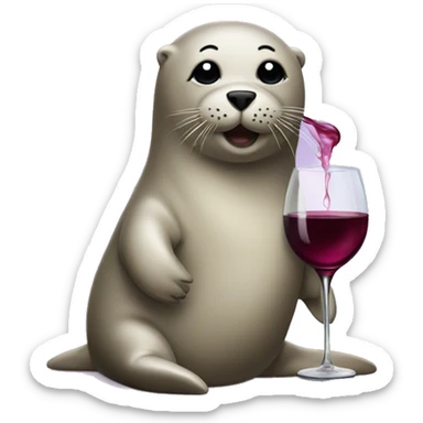 Seal with wine sticker
