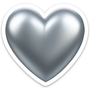 Heart silver sticker