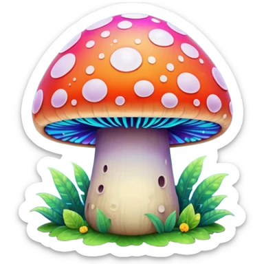 Trippy mushroom  sticker