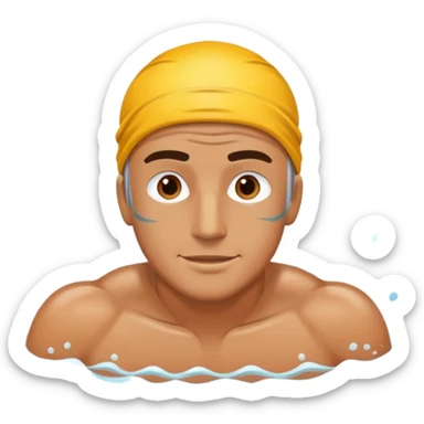 Man swimming sticker