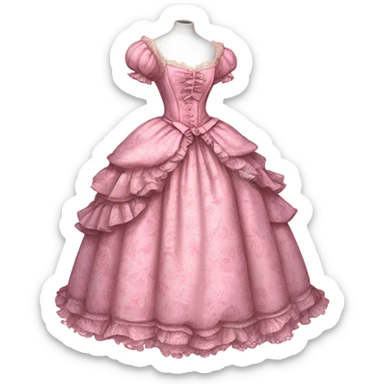 rococo dress pink sticker