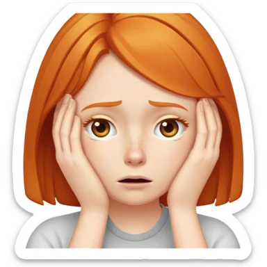 ginger girl facepalm sticker