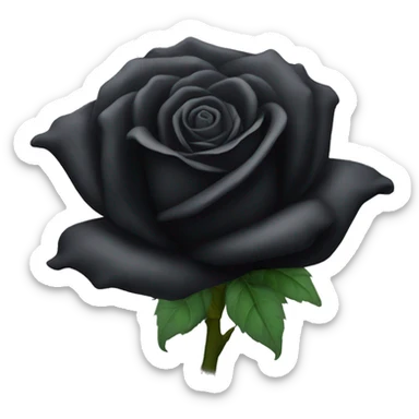 Black rose sticker