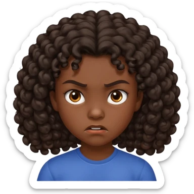 11 years old curly dark brown hair hate the world sticker