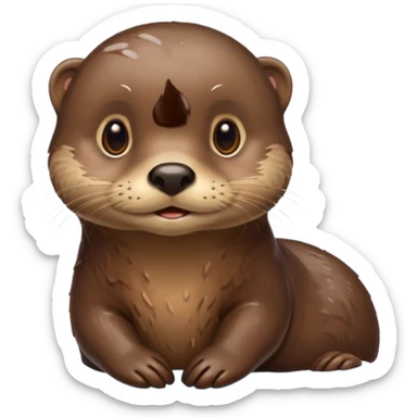 otter having an idea sticker