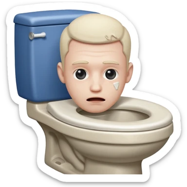 Random guys head sticking out of a toilet sticker