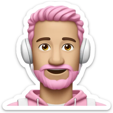 Pink AirPods maxes 🎧 sticker