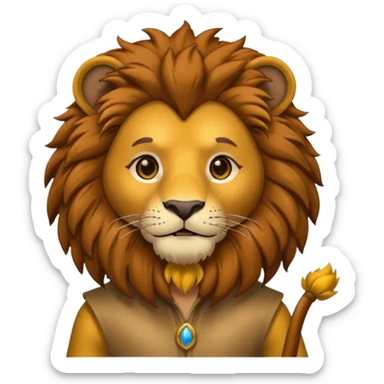 man in lion  costume  sticker