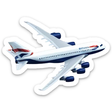 british airways plane landing sticker