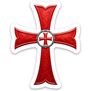 the red patea cross of the knights templar sticker