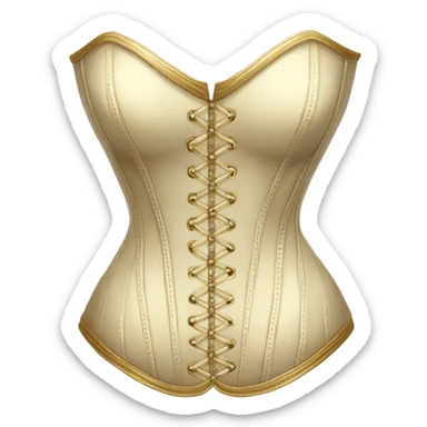 Gold ivory corset  sticker
