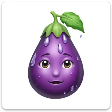 Aubergine qui sue des gouttes sticker