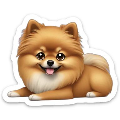 Pomeranian social media marketing worker sticker
