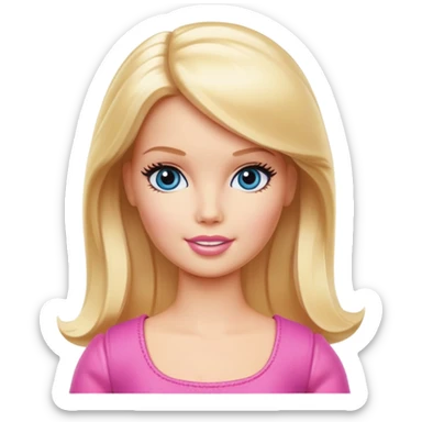 Barbie doll with blonde hair sticker