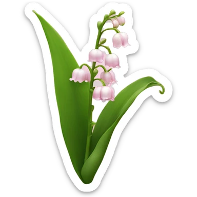 light pink lily of the valley  sticker