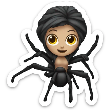spider lady in web sticker