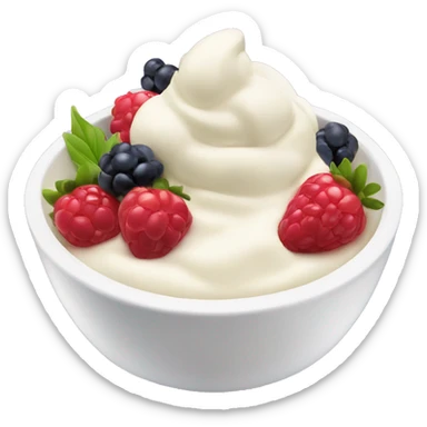 Yougurt bowl with berries on top sticker