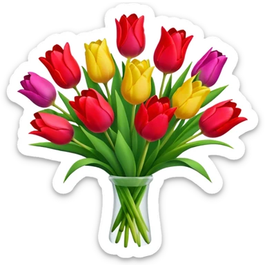bouquet of tulips sticker