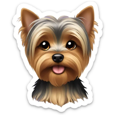 Cute yorkie sticker