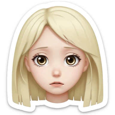 Sad anime girl sticker