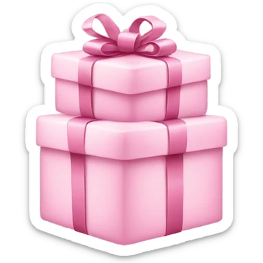 three light pink christmas gifts sticker