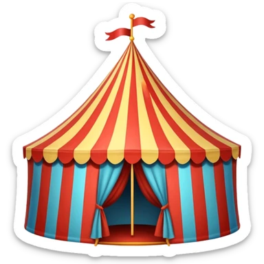 Circus tent sticker