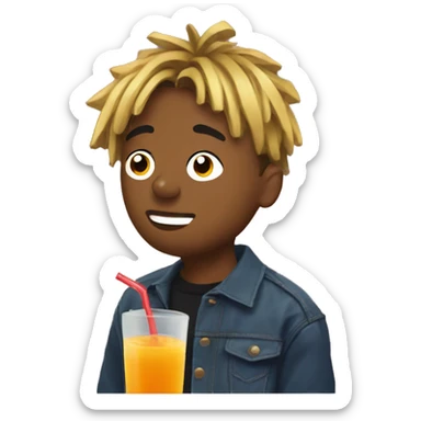 juice wrld drinking juice sticker
