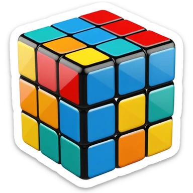 Rubix cube glass texture sticker