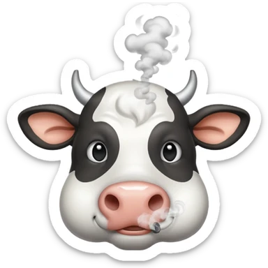 cow smoke weed sticker