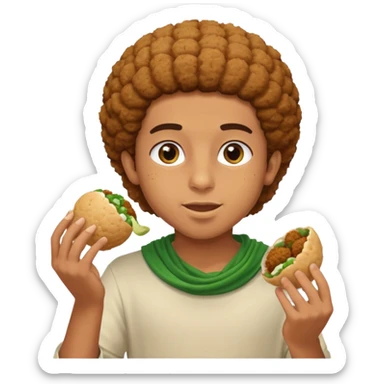 make me an egyptian boy with falafel sticker