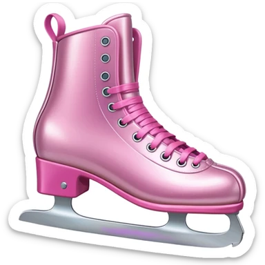 pink ice skates sticker