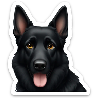 Black German Shepard  sticker
