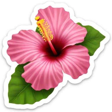 hibiscus flower sticker