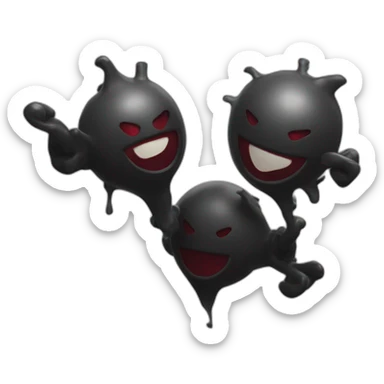 coeur noir exploser sticker
