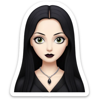 morticia addams sticker